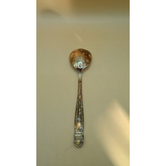 Vntg HOLMES & EDWARDS IS Danish Princess Inlaid Silver Plate - Soup Spoon Single - Picture 2 of 4